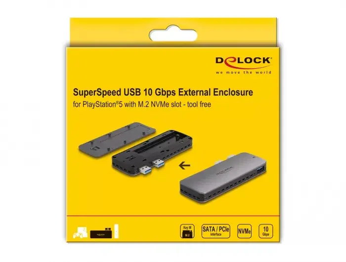 SSD enclosure DeLOCK USB 3.2 Gen 2 PlayStation5 Photo 5