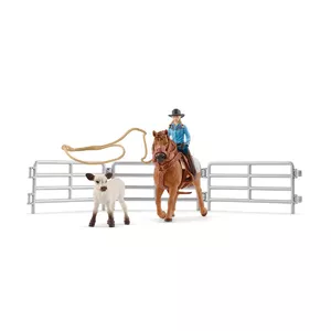 Farm Schleich Cowgirl Team Roping Fun Multicolour 42577