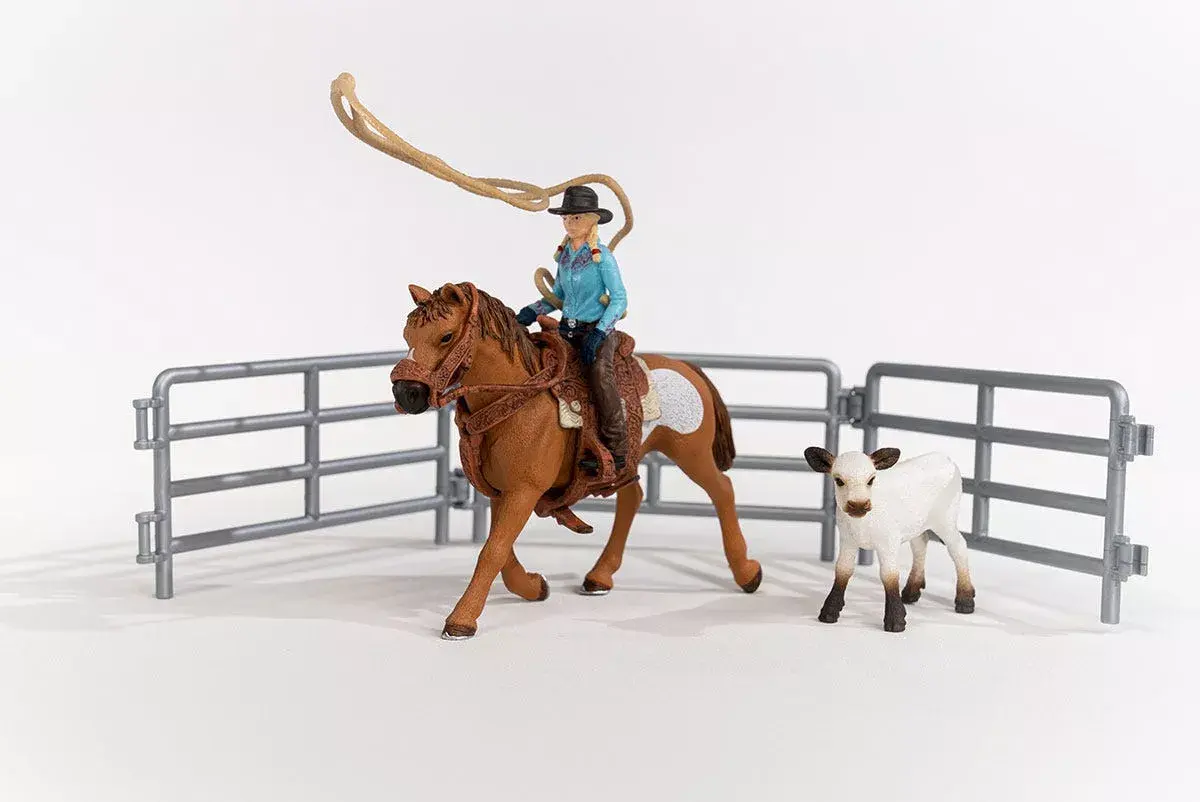 Fermas Schleich Kovboju komanda Roping Photo 6