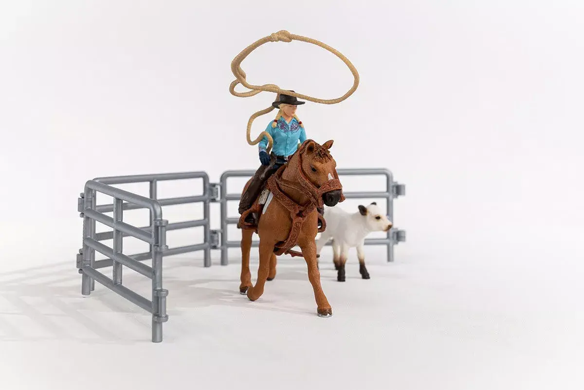 Fermas Schleich Kovboju komanda Roping Photo 9