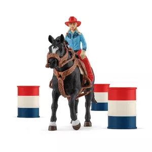 Rotaļlietu figūra Schleich FARM WORLD Kovbojs Barjeru sacensībās Daudzkrāsains