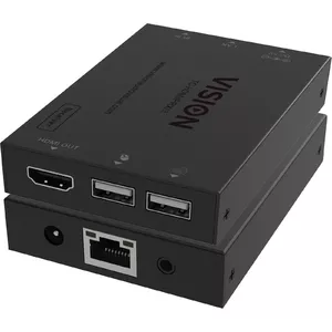 Vision HDMI-over-IP Transmitter Audio/video raidītājs Melns