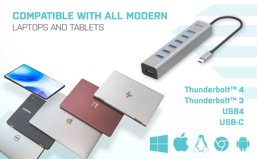 i-tec USB-C Charging Metal HUB 7 Port Photo 4