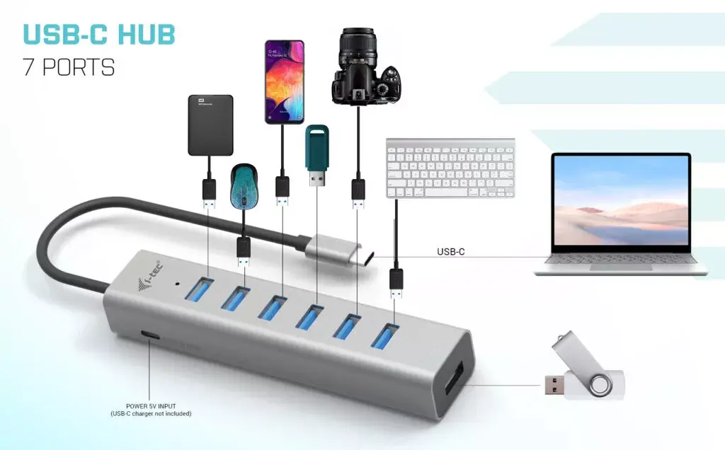 i-tec USB-C Charging Metal HUB 7 Port Photo 5