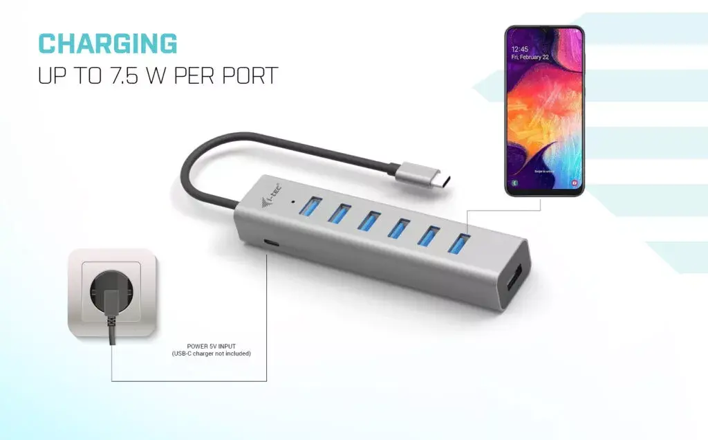 i-tec USB-C Charging Metal HUB 7 Port Photo 7
