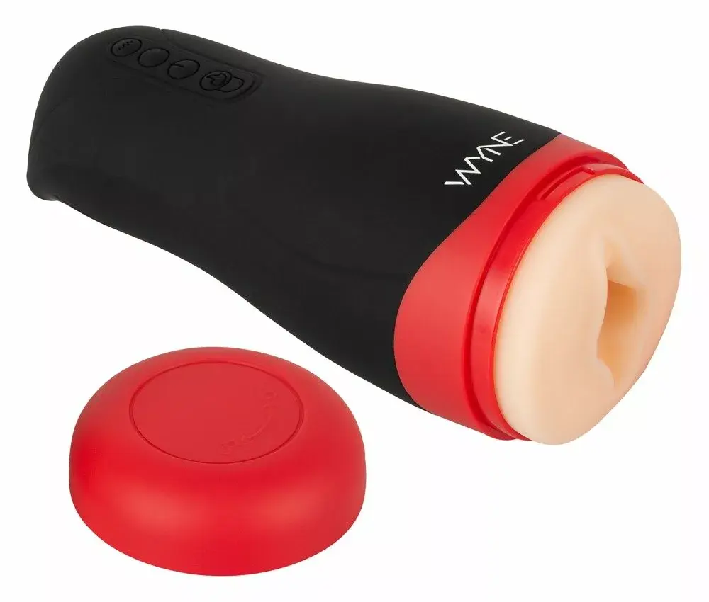 Мастурбатор WYNE Silicone Black — подогрев, вибрация, вакуум Photo 2