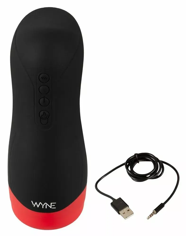 Мастурбатор WYNE Silicone Black — подогрев, вибрация, вакуум Photo 11