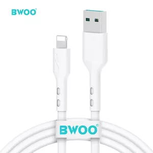 Кабель USB‑to‑Lightning BWOO X172L 1,0 м, 3A, белый — передача данных и зарядка