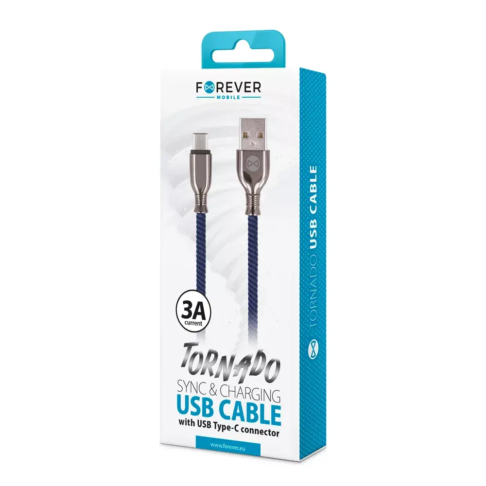 Кабель USB — USB-C forever Tornado 1,0 м 3A Photo 2