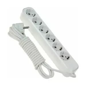 Pagarinātājs Bellight ar 6 aizsargotām kontaktligzdām, garums 1,5 m