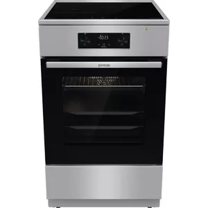 Gorenje 740742 кухонная плита Отдельностоящая плита для готовки Плита с зонами индукции Черный, Нержавеющая сталь A