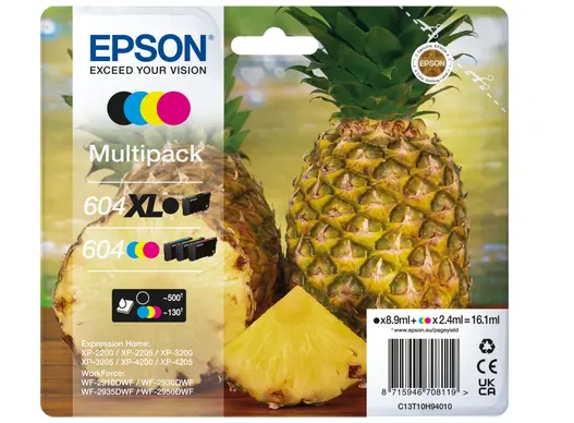 Epson 604 XL Daudzkrāsu tintes kasetņu