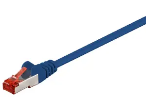 Network cable GOOBAY 95472 Cat6 S/FTP (S-STP) Blue 1 m RJ-45 to RJ-45