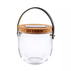Galda lampa Krinner LUMIX Deco Glass Basic LED Caurspīdīgs Bambusa Stikls