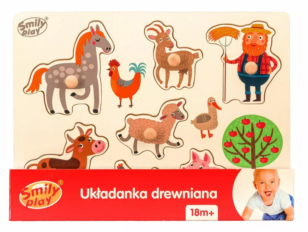 Smily koka puzle Lauku sētas dzīvnieki Photo 2