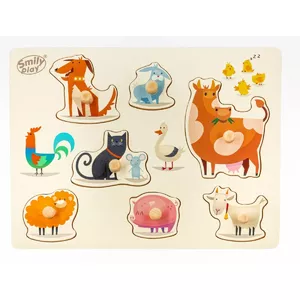 Smily Wooden Puzzle Pets Farm Animals