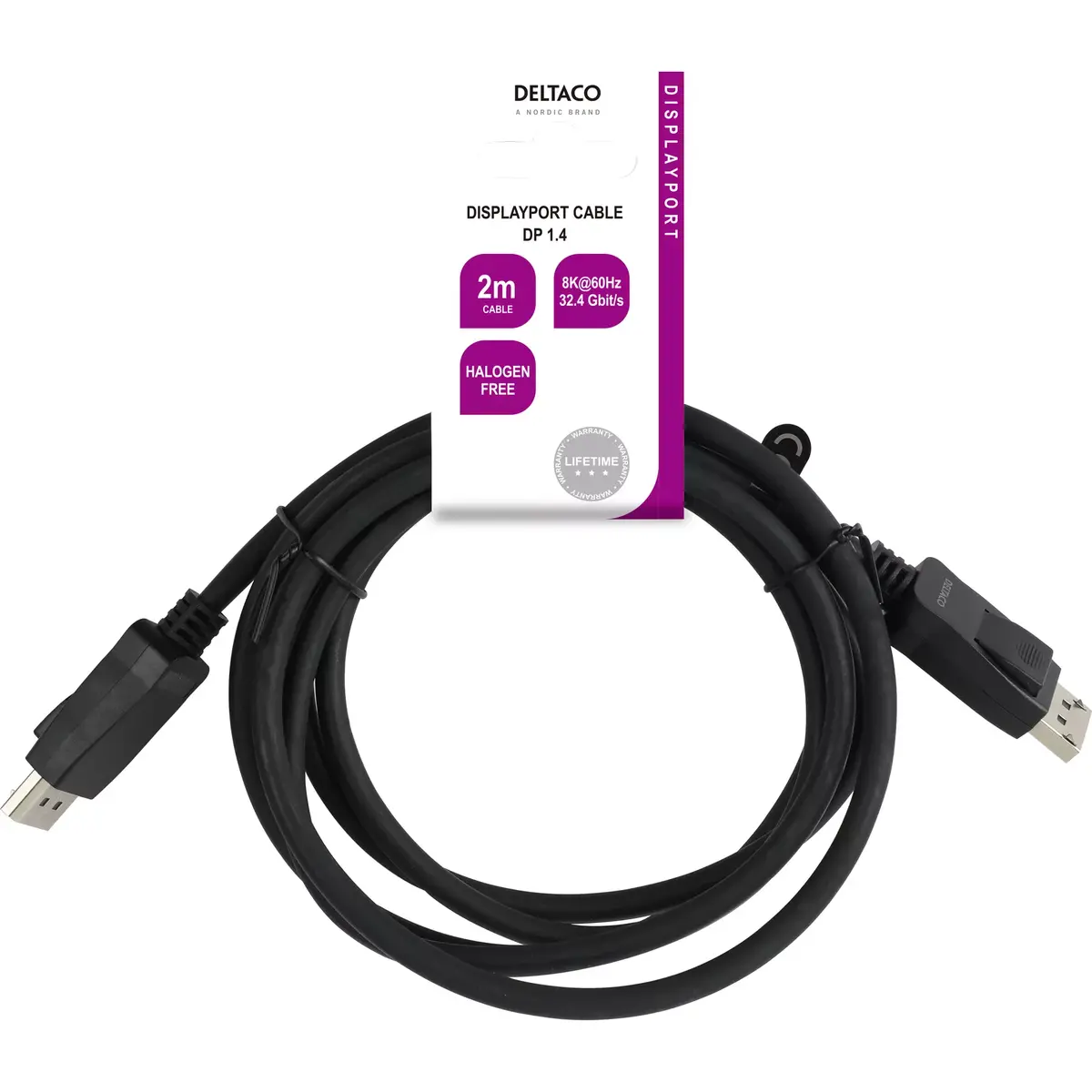 DisplayPort kabelis Deltaco DP8K-1020-LSZH Photo 4