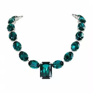 Kāzu kaklarota "Modern IV (Emerald)" ar Swarovski™ kristāliem