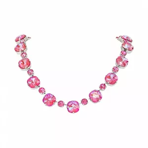 Kāzu kaklarota "Apžilbinošs Mirdzums IV (Lotus Pink DeLite)" ar Swarovski™ kristāliem