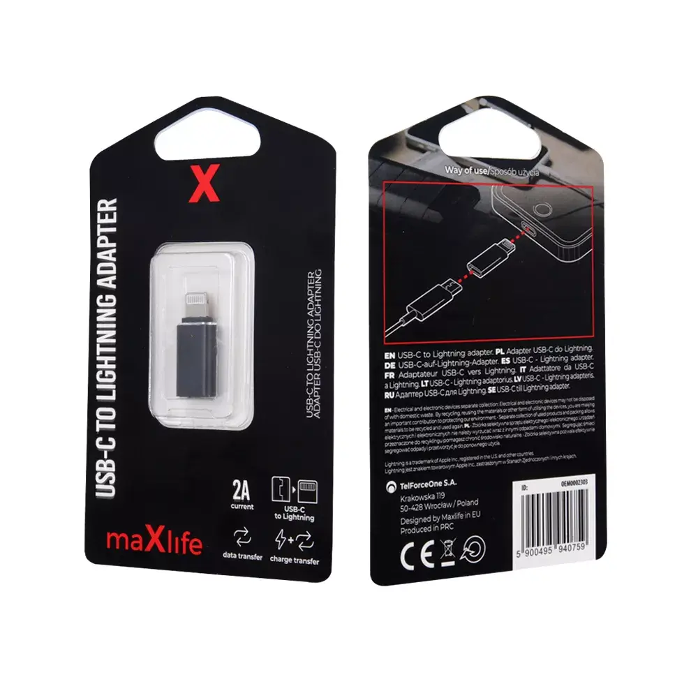 USB-C uz Lightning adapteris maxlife OEM0002303 Photo 3