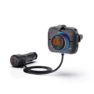 FM transmitter SAVIO TR-14 Bluetooth USB, FM 87.6–107.9 MHz, MicroSD, USB-C, 12 V car power