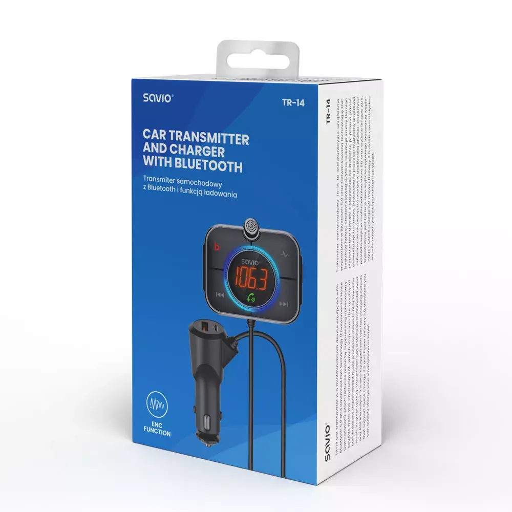 SAVIO TR-14 FM raidītājs Bluetooth USB Photo 10