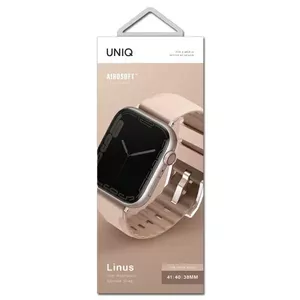Ремешок Uniq Linus для Apple Watch 38/40/41 мм — Airosoft силикон, нежно-розовый