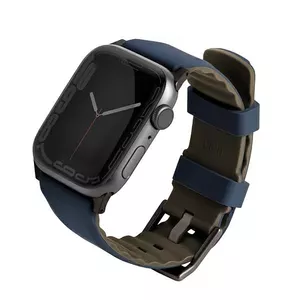 Ремешок Uniq Linus Airosoft силиконовый синий для Apple Watch Series 1–8, SE, SE2, SE3, Ultra — 42/44/45/49 мм