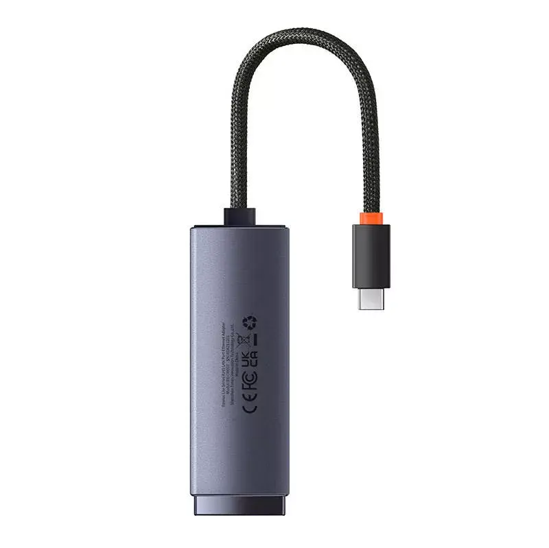 Сетевой адаптер Baseus Lite Series USB-C to RJ45 Gigabit 1000Mbps (серый) Photo 6