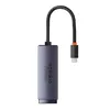 Сетевой адаптер Baseus Lite Series USB-C to RJ45 Gigabit 1000Mbps (серый) Photo 6
