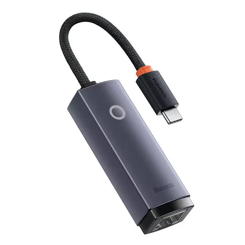 Сетевой адаптер Baseus Lite Series USB-C to RJ45 Gigabit 1000Mbps (серый) Photo 13