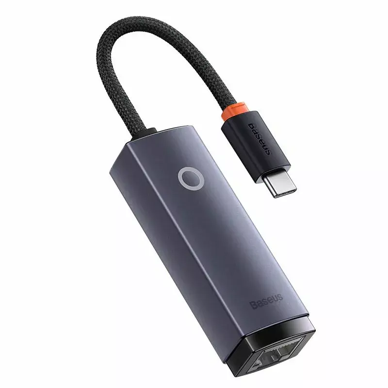 Сетевой адаптер Baseus Lite Series USB-C to RJ45 Gigabit 1000Mbps (серый) Photo 2