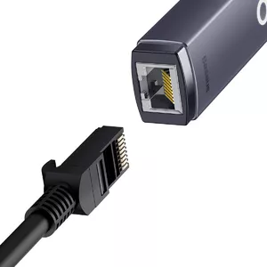 Сетевой адаптер Baseus Lite Series USB-C to RJ45 Gigabit 1000Mbps (серый)