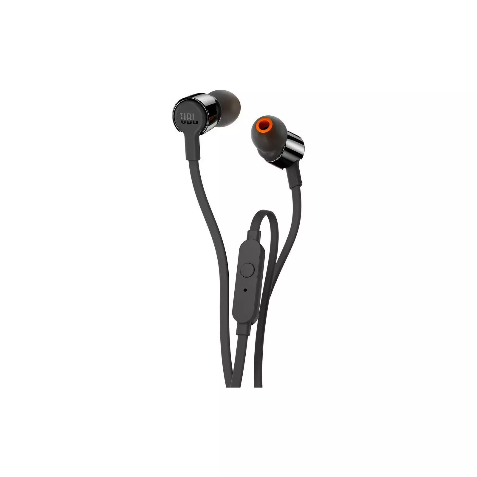 Two JBL T110 in-Ear with Built-in Microphone Headphones Black 