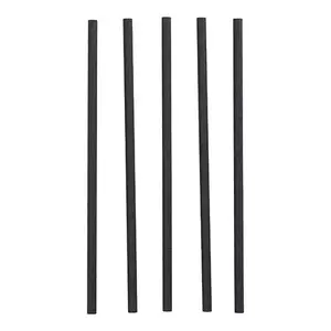 Vienreizlietojamās salmiņas Papstar 89092 Melnas Papīra 250mm 8mm 500 gab