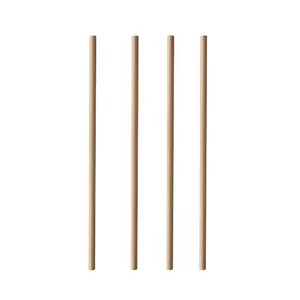 Disposable Drinking Straws Papstar 88224 Brown Paper 200mm 6mm 100 pcs