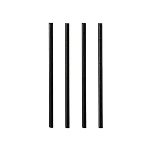 Disposable Drinking Straws Papstar 87982 Black Paper 100mm 500 pcs