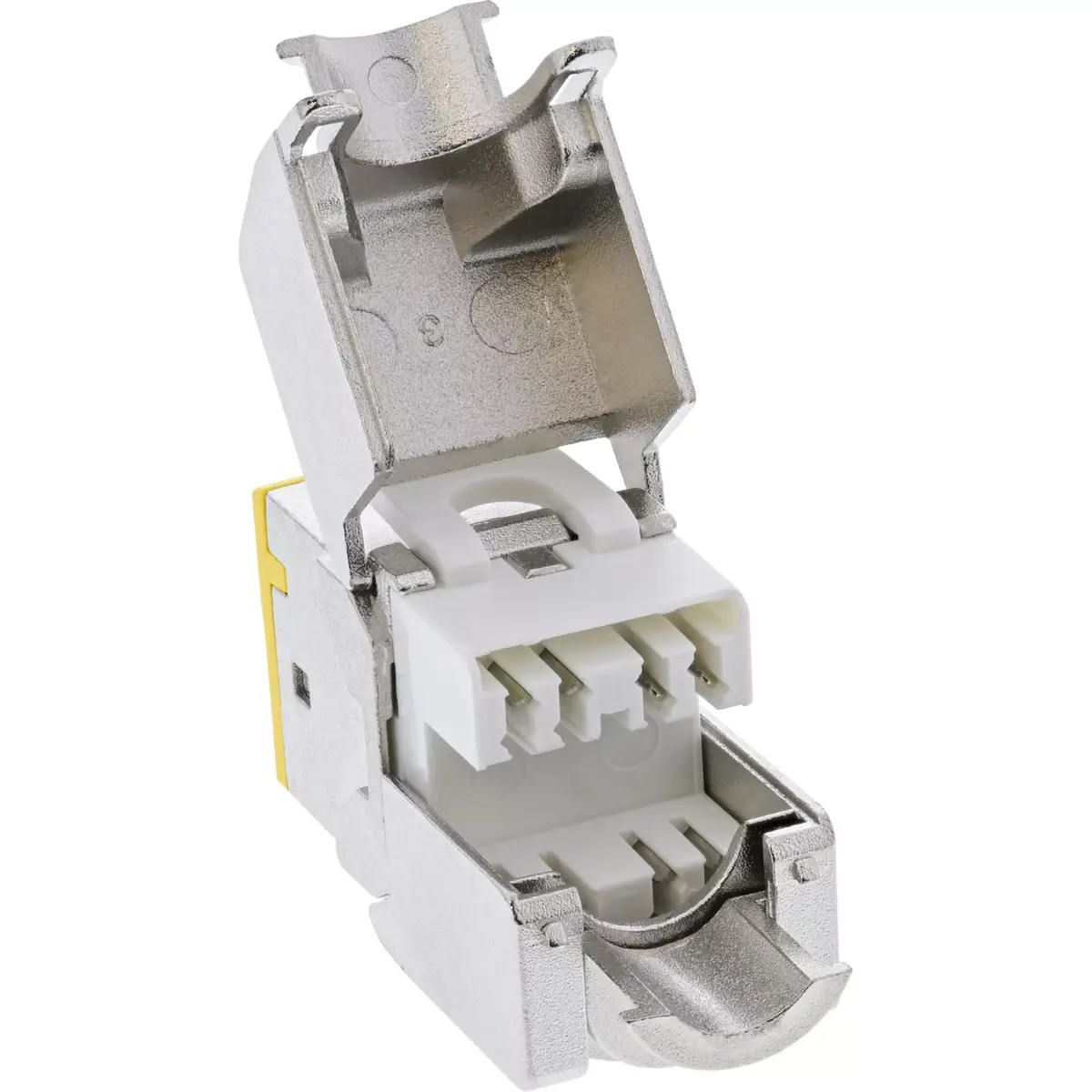 InLine Keystone RJ45 ligzda Cat.6A dzeltena 8-pack Photo 3
