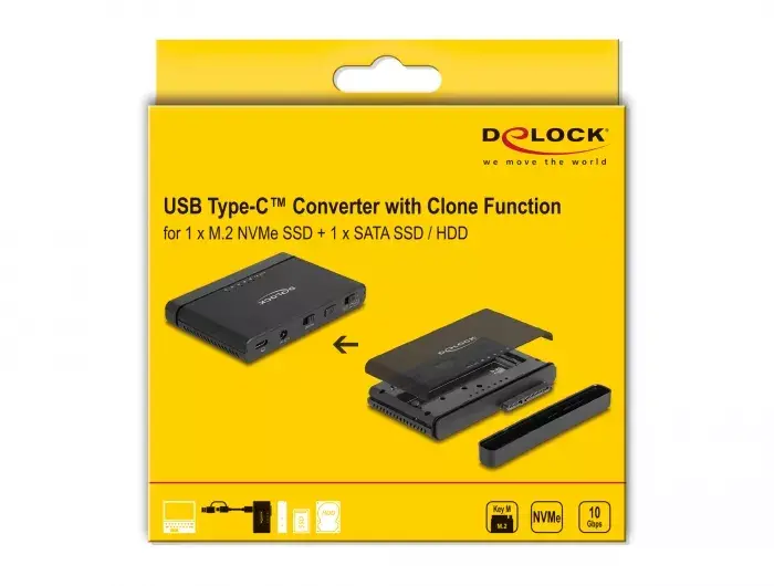 Конвертер DeLOCK USB Type-C M.2 NVMe SATA SSD HDD Photo 4