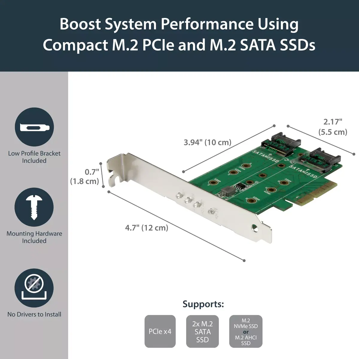 M.2 SSD adapteris StarTech.com PEXM2SAT32N1 Photo 7