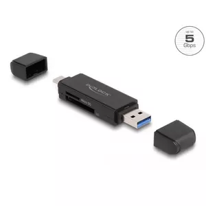 Card Reader DeLOCK 91004 USB 3.2 Gen 1 Type-A Type-C Black