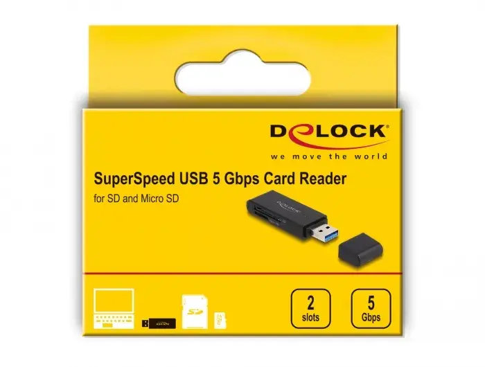 Kāršu lasītājs DeLOCK 91002 USB Melns Photo 5