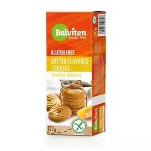 Cookies with butter flavor Balviten gluten free 130 g — gluten-free butter-flavored cookies