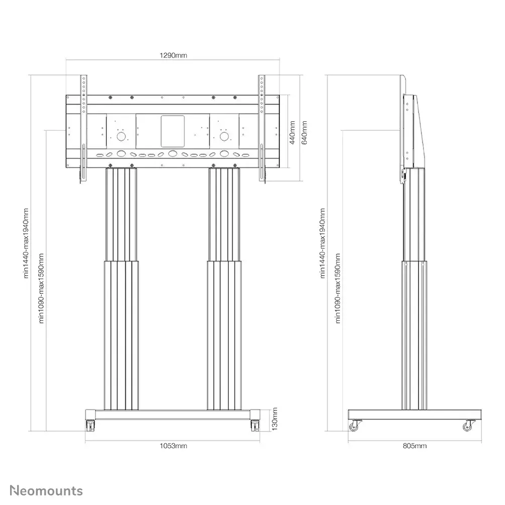 Neomounts motorisēts grīdas statīvs PLASMA-M2600SILVER Photo 6