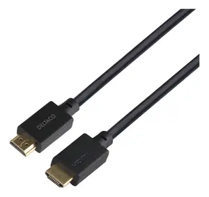DELTACO HU-40-LSZH HDMI kabelis 4 m HDMI Type A vīrietis-vīrietis Versija 2.1 7680 x 4320 Melns