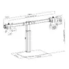 Free standing gas spring dual monitor arm ACT AC8332 Photo 6
