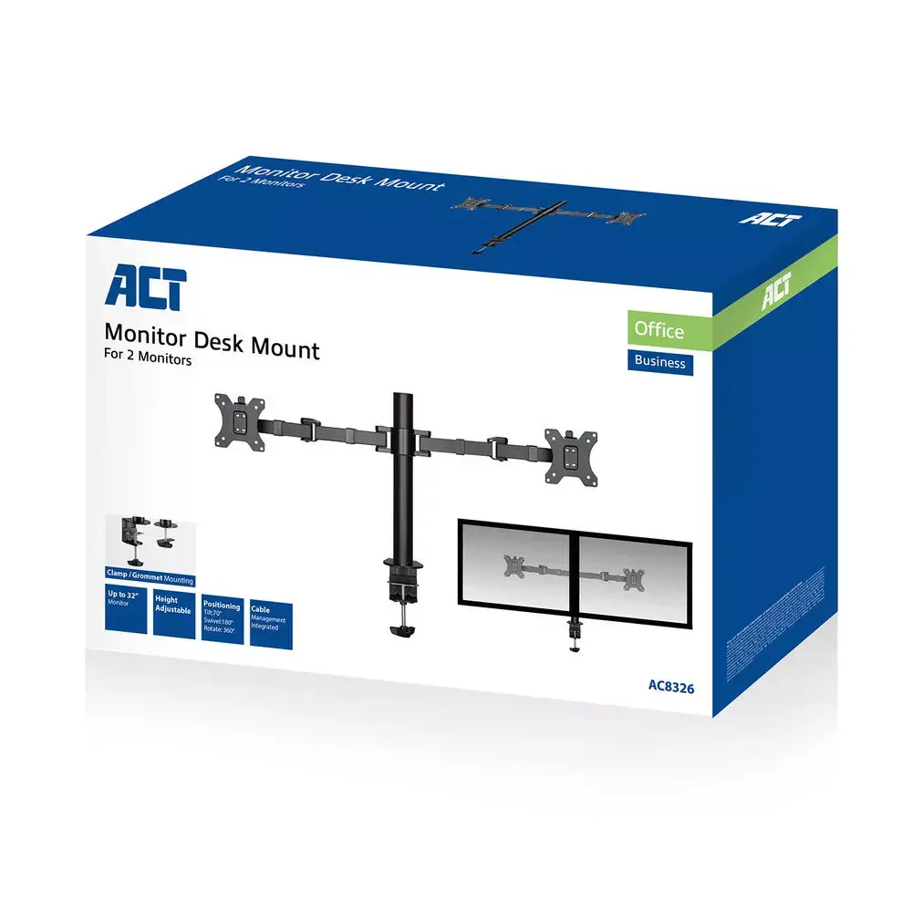 Dual monitor arm ACT Solid Pro Photo 6