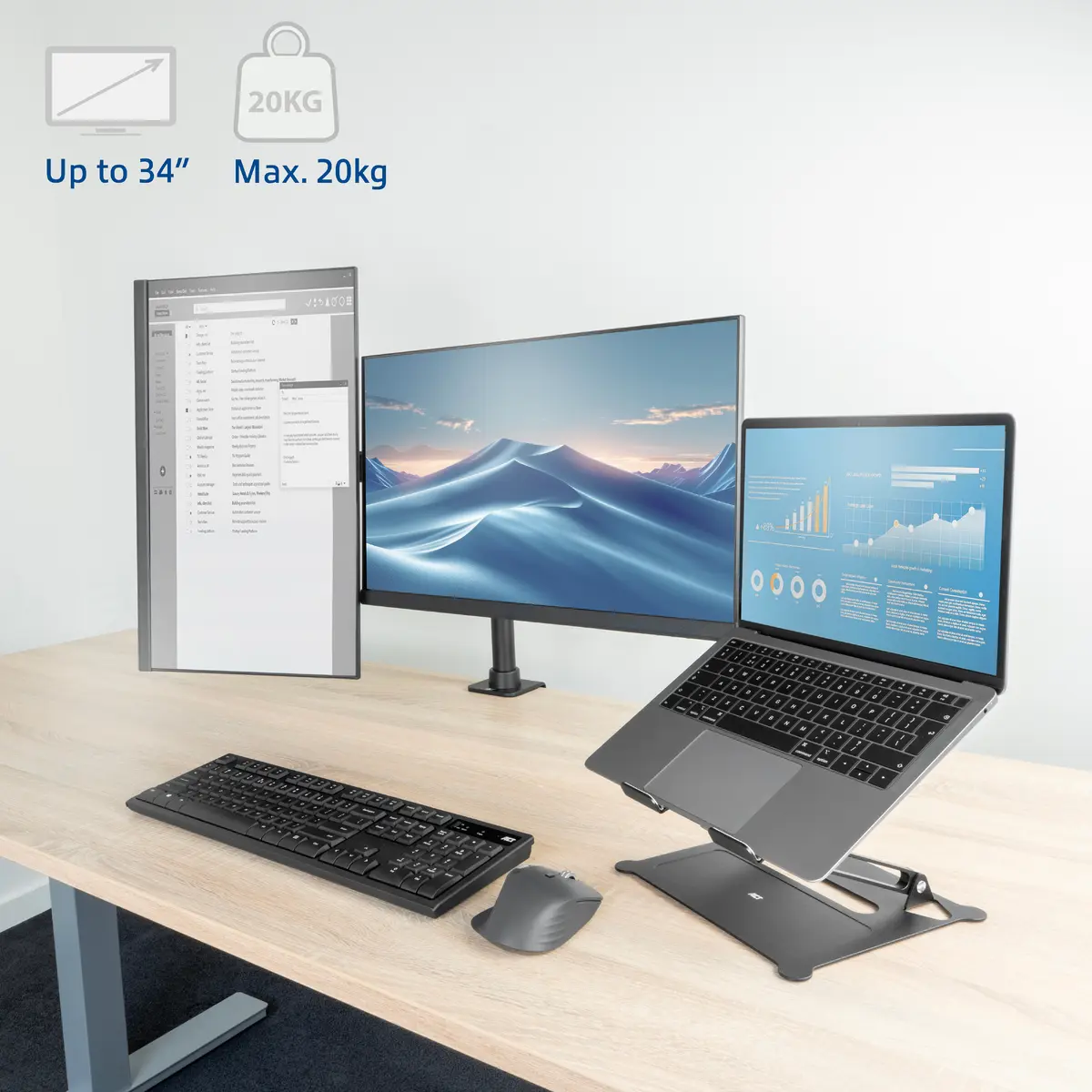 Настольное крепление для двух мониторов ACT AC8326 Photo 14