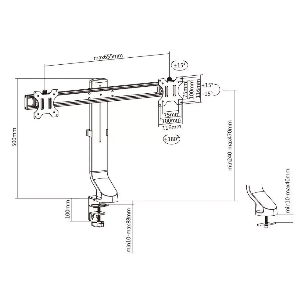 Dual monitor arm ACT AC8322 Photo 8