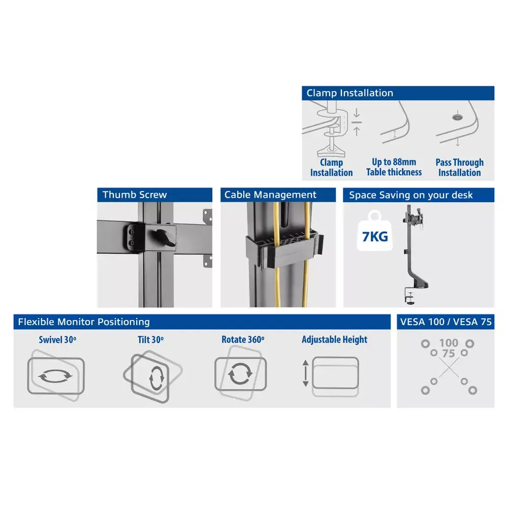 Dual monitor arm ACT AC8322 Photo 9
